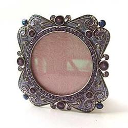 FRENCH PICTURE FRAME 24K GOLD SWAROVSKI CRYSTALS