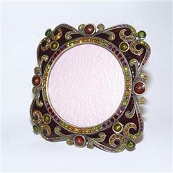 24K GOLD CABOCHAN SWAROVSKI CRYSTAL PHOTO FRAME SMALL