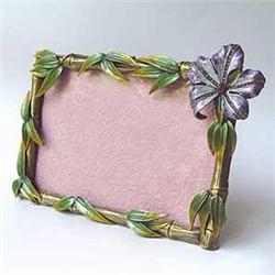 HIBISCUS FLOWER 24K GOLD SWAROVSKI CRYSTALS FRAME