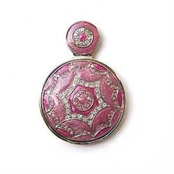 PURSE MIRROR 24K GOLD SWAROVSKI CRYSTAL RED GREEN