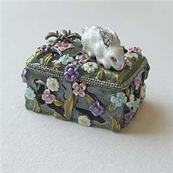 Bunny Dragonfly 24K Gold & Swarovski Crystals Box