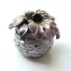 NEW ORCHID LOVER KEEPSAKE BOX 24K GOLD & CRYSTALS