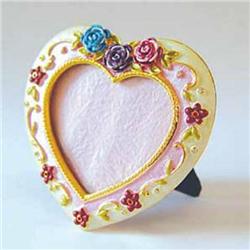 FLOWERS 24K GOLD & SWAROVSKI CRYSTALS HEART FRAME
