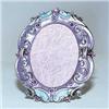 Image 1 : TINY OVAL PHOTO FRAME 24K GOLD & CRYSTALS PURPLE