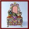 Image 1 : VANITY DRESSER GOLD SWAROVSKI CRYSTAL JEWELRY BOX