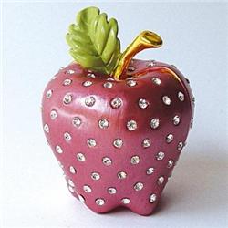 APPLE 24K GOLD SWAROVSKI CRYSTAL JEWELRY BOX PINK