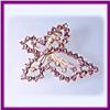 Image 1 : BUTTERFLY PIN BROOCH 24K GOLD SWAROVSKI CRYSTALS