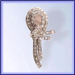 LOVE KNOT PIN BROOCH 24K GOLD SWAROVSKI CRYSTALS
