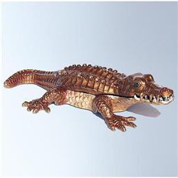 24K GOLD CRYSTAL BOX CROCODILE ALLIGATOR BOYS