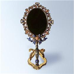 24K GOLD SWAROVSKI CRYSTAL MIRROR ON STAND  D-1058