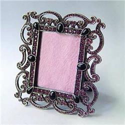 24K GOLD SWAROVSKI CRYSTAL BAROQUE PICTURE FRAME