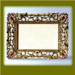 24K GOLD SWAROVSKI CRYSTAL PHOTO FRAME   P-378
