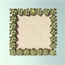 24K GOLD SWAROVSKI CRYSTAL PHOTO FRAME SQUARE FLOWERS