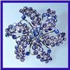 Image 1 : STAR FLOWER PIN BROOCH 24K GOLD SWAROVSKI CRYSTAL