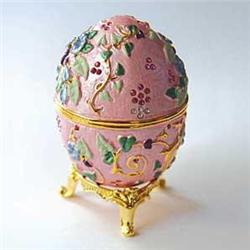 FABERGE BEE 24K GOLD & SWAROVSKI CRYSTALS EGG BOX