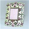 Image 1 : TINY PHOTO FRAME 24K GOLD SWAROVSKI CRYSTAL GREEN