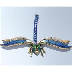 24K GOLD DECORATION SWAROVSKI CRYSTAL DRAGONFLY 