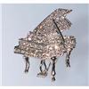 Image 1 : GRAND PIANO PIN BROOCH 24K GOLD SWAROVSKI CRYSTAL