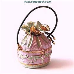 GOLD SWAROVSKI CRYSTAL HAND BAG PURSE JEWELRY BOX