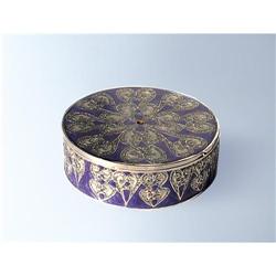 24K GOLD & SWAROVSKI CRYSTALS PAISLEY JEWELRY BOX