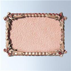 24K GOLD BOWS SQUARE SWAROVSKI CRYSTAL PHOTO FRAME   P-60 COPY