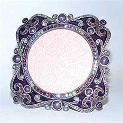 ORNATE PHOTO FRAME 24K GOLD & SWAROVSKI CRYSTALS