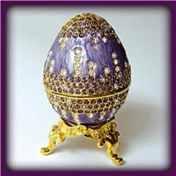 CHANDELIER GOLD SWAROVSKI CRYSTAL JEWELRY EGG BOX