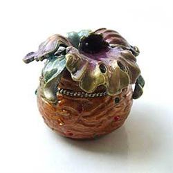 ORCHID JEWELRY BOX! 24K GOLD & SWAROVSKI CRYSTALS