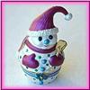 Image 1 : SNOWMAN RED 24K GOLD HOLIDAY CRYSTALS JEWELRY BOX