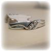 Image 1 : SOLID 10K WHITE GOLD GENUINE DIAMOND RING SIZE 7