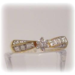 14K WHITE GOLD .3 CARAT CTW GENUINE DIAMOND RING