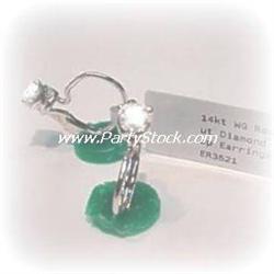 14 Karat White Gold 1/2 CTW Diamond Hoop Earrings