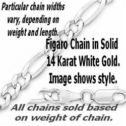 SOLID 14K GOLD 20" CHAIN 3G NECKLACE FIGARO GRAMS