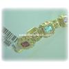Image 2 : GOLD BRACELET AQUAMARINE AMETHYST PERIDOT TOPAZ