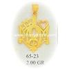 Image 1 : SOLID 14K Gold Pendant FLOWER Charm Filigree 2.6G 