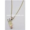 Image 2 : SOLID 14K GOLD GOLF BAG 18" INCH NECKLACE JEWELRY