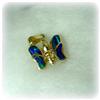 Image 2 : OPAL BUTTERFLY NECKLACE SOLID 14K GOLD 18" 6.5G