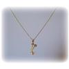 Image 3 : SOLID 14K GOLD CHEERLEADER NECKLACE POM POMS 18"
