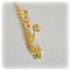 Image 5 : SOLID 14K GOLD CHEERLEADER NECKLACE POM POMS 18"