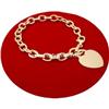 Image 3 : ITALIAN SOLID 14K GOLD HEART CHARM BRACELET 7” 8G