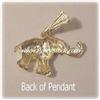 Image 2 : LUCKY ELEPHANT SOLID 14K YELLOW GOLD NECKLACE 18”