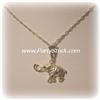 Image 3 : LUCKY ELEPHANT SOLID 14K YELLOW GOLD NECKLACE 18”