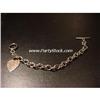 Image 2 : SOLID 14K WHITE GOLD ITALIAN CHARM BRACELET HEART