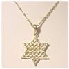 Image 1 : NEW! SOLID 14K GOLD CHAI IN STAR OF DAVID PENDANT