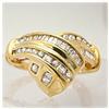 Image 1 : 2TONE SOLID GOLD 1 CTW GENUINE DIAMOND RING 7.5
