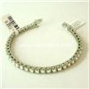 Image 2 : 18K WHITE GOLD TENNIS BRACELET GENUINE DIAMOND