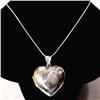 Image 1 : LARGE STERLING SILVER ENGRAVED LOCKET NECKLACE 18"