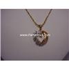 Image 3 : 14K YELLOW GOLD DIAMOND HEART PENDANT NECKLACE18”