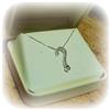 Image 2 : 14KWG GOLD DIAMOND QUESTION MARK PENDANT NECKLACE