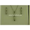 Image 3 : 14K GOLD GENUINE DIAMOND NECKLACE & EARRINGS SET